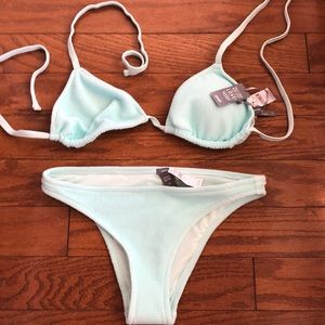 New with tags baby blue Aerie bikini